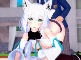 【エロゲーコイカツ！】VTuber 白上フブキ3DCG巨乳アニメ動画(バーチャルYoutuber)[Hentai Game Koikatsu! Shirakami Fubuki(Anime 3DCG